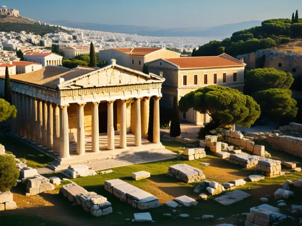 Fotografía de alta resolución de las antiguas ruinas del Liceo en Atenas, donde Aristóteles enseñó y desarrolló sus teorías éticas