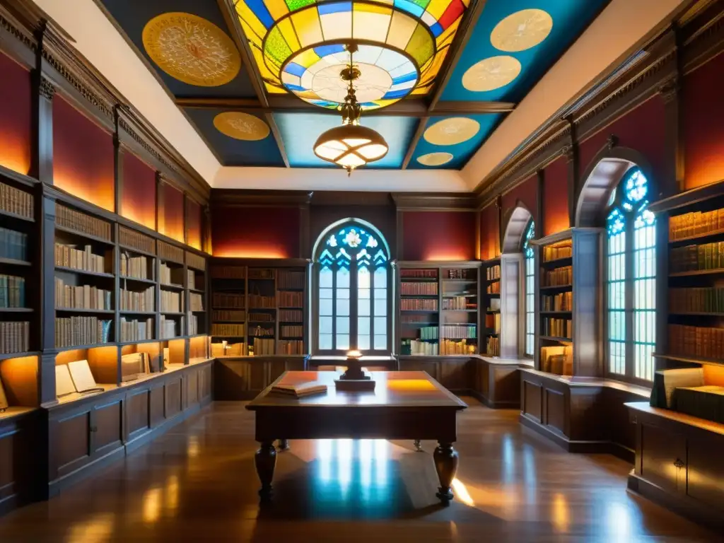 En la Biblioteca del Siglo XVIII, la Revolución Intelectual Iluminista cobra vida entre libros, instrumentos científicos y discusiones animadas