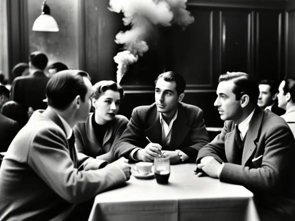Un café parisino de los años 40, lleno de humo y fervor intelectual