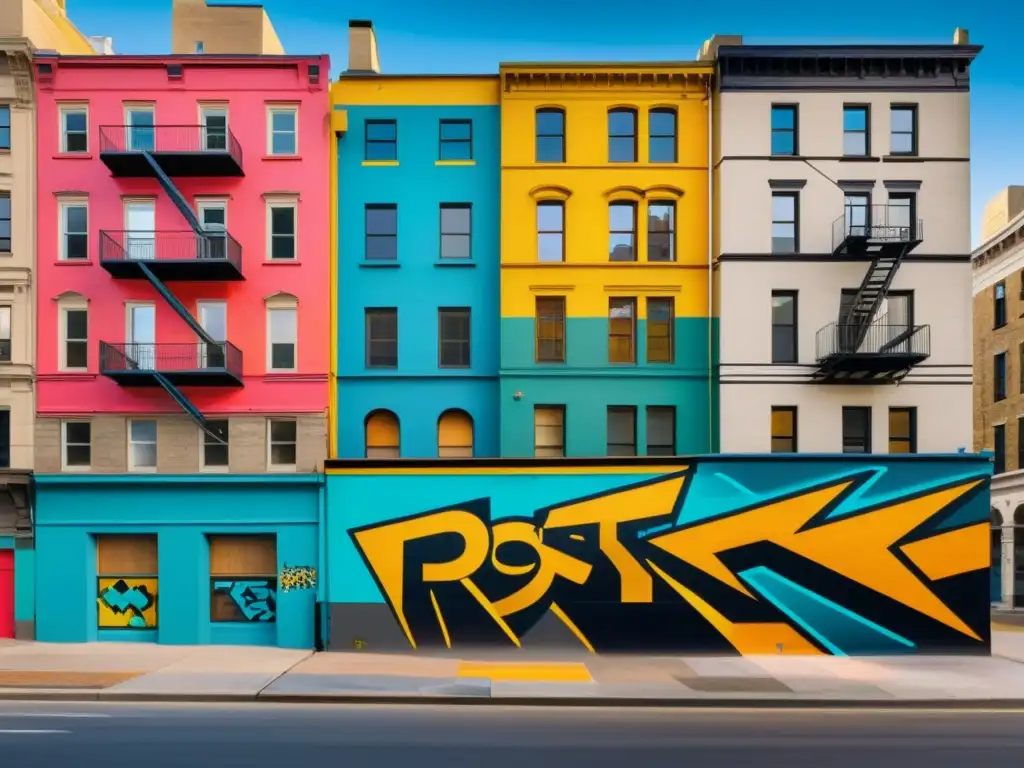 Calles urbanas graffiteadas, reflejo de la crítica postmodernista a la verdad absoluta con arquitectura moderna y clásica