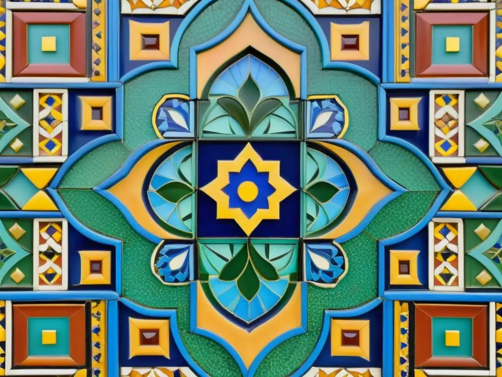 Un cautivador mosaico de formas y colores, reflejo de la belleza del arte islámico