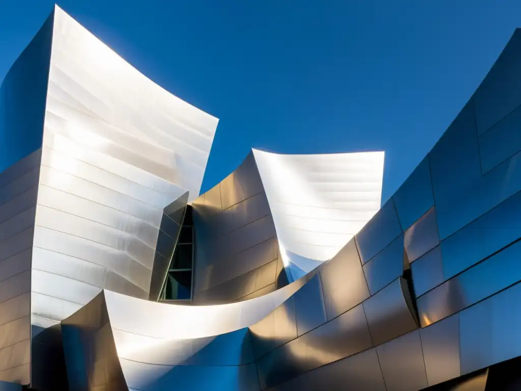 El icónico Walt Disney Concert Hall de Los Ángeles, reflejando la ciudad