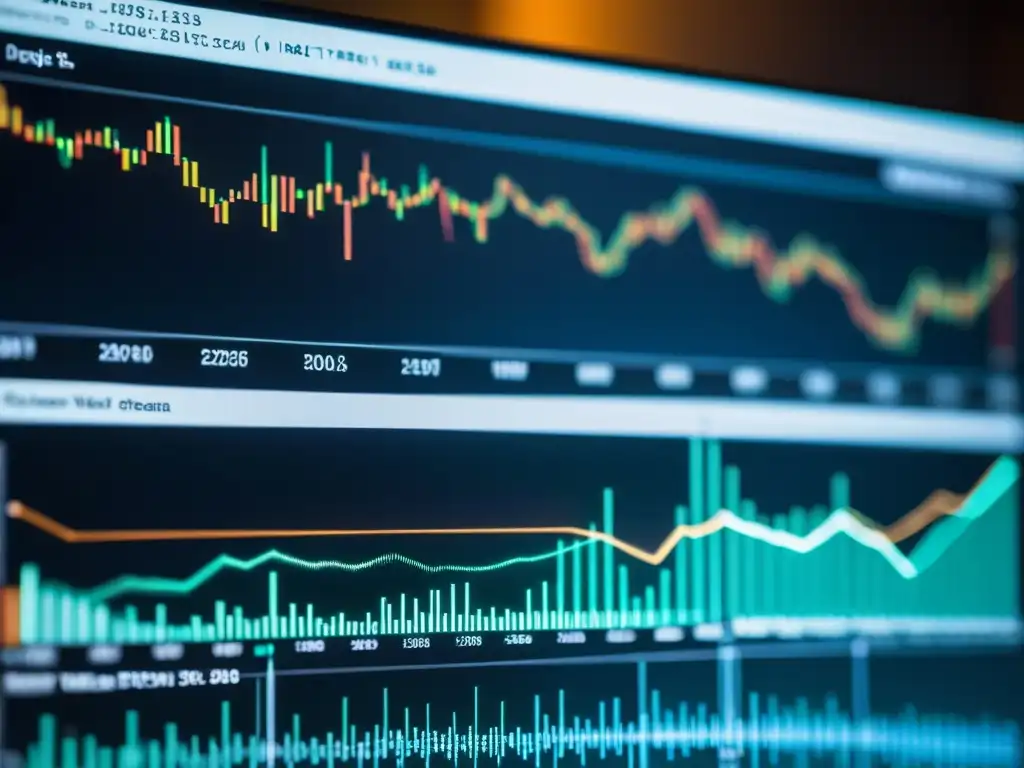 Closeup de pantalla de computadora con código y gráfico de visualización de datos, representa la complejidad y privacidad en el manejo de Big Data