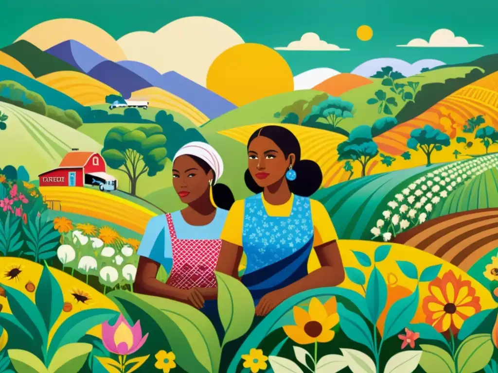 Colorido mural feminista muestra diversidad y solidaridad en el trabajo