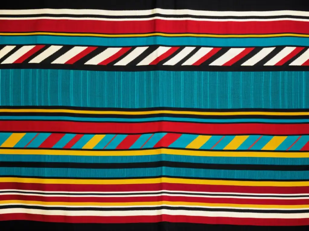 Colorido textil andino representa la dualidad y complementariedad, transmitiendo el significado de la filosofía andina de la dualidad