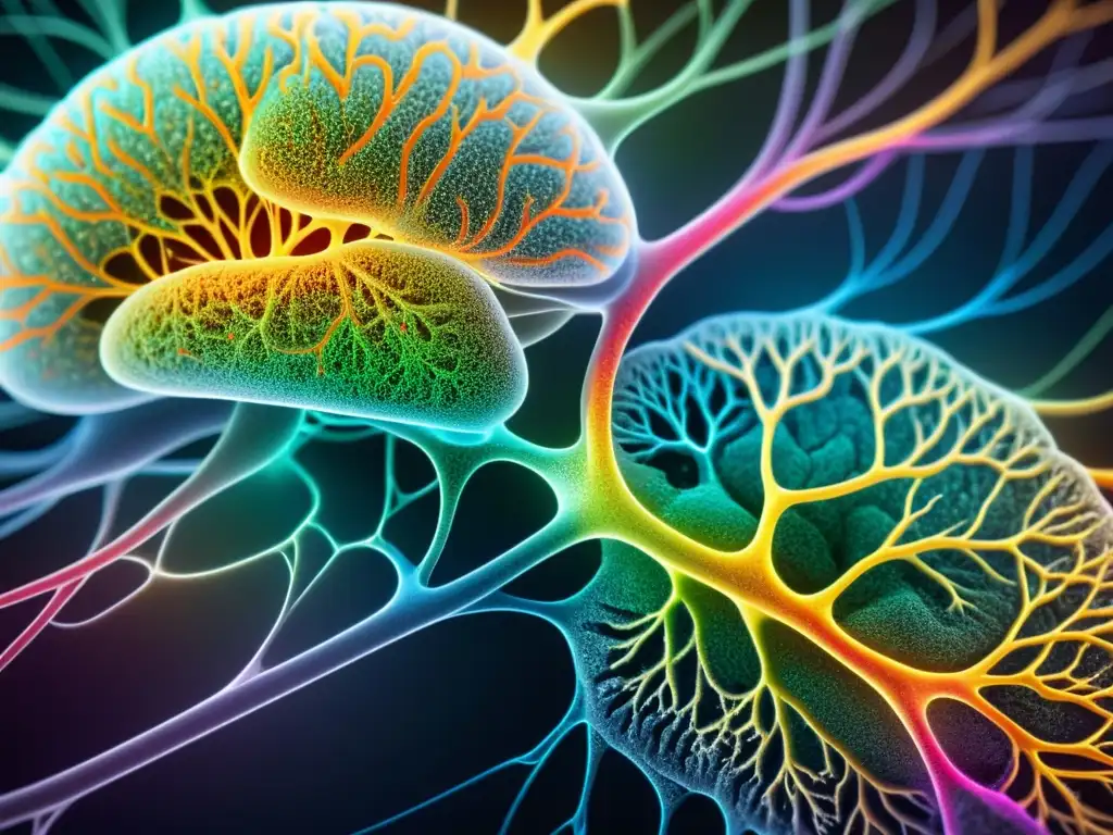 Compleja red de neuronas y sinapsis en el cerebro humano, capturada en detalle