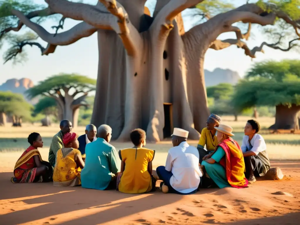 Conferencia de reconciliación: sabiduría ancestral y pensamiento subsahariano se entrelazan en una animada discusión bajo el baobab