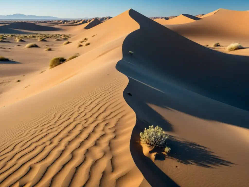 Desolación en el desierto: escasez de recursos en un paisaje árido y vasto