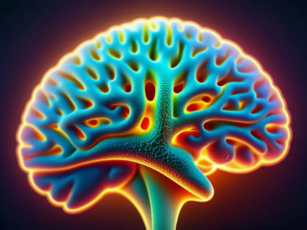 Detallada imagen HD de un cerebro humano, resaltando su complejidad y belleza
