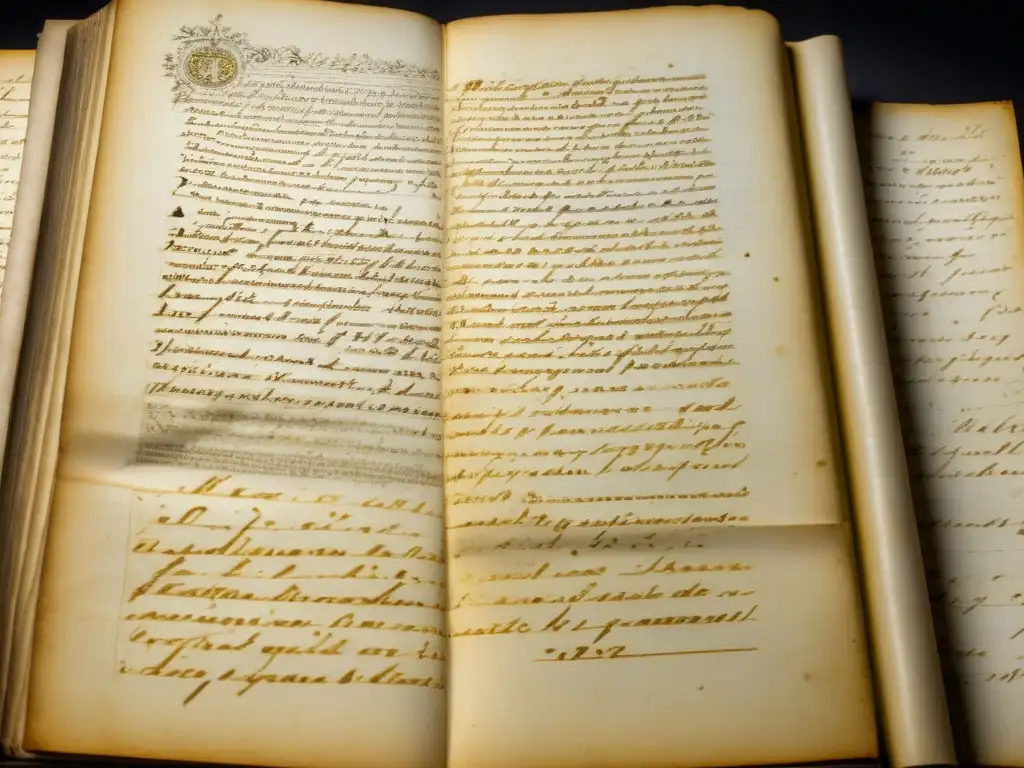 Detallada imagen de manuscrito antiguo de Hegel, con tinta desvaída y páginas amarillentas