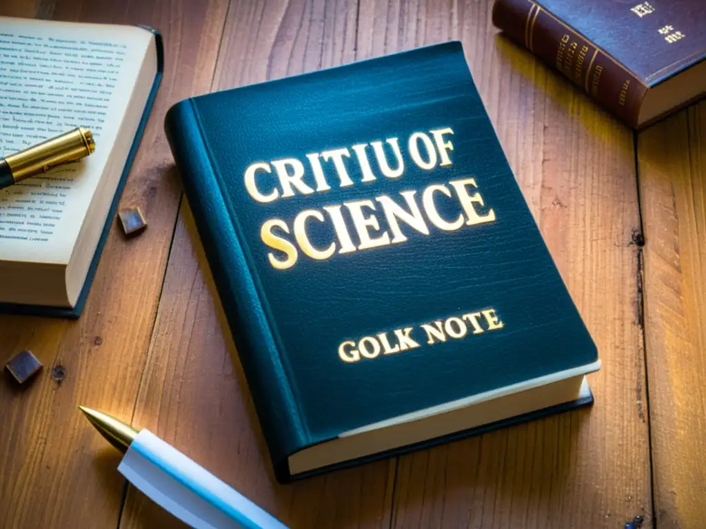 Una fotografía detallada de un libro desgastado titulado 'Críticas a la filosofía de la ciencia