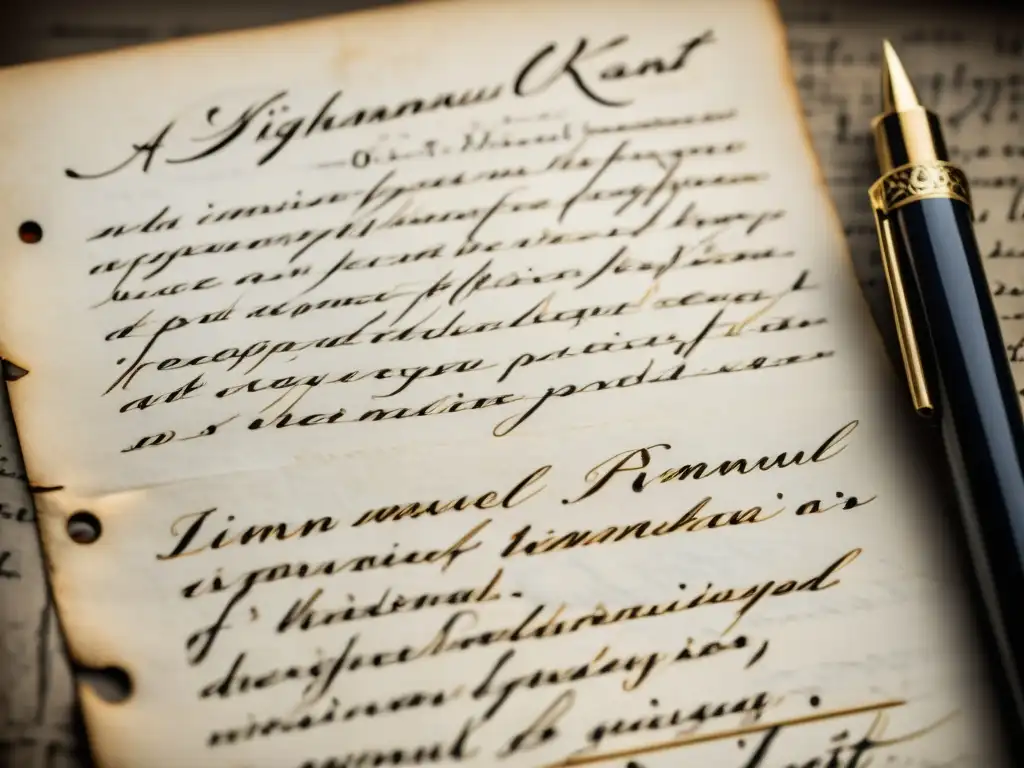 Detalladas anotaciones manuscritas de Immanuel Kant sobre ética, resaltando la profundidad de sus principios éticos y su significado histórico
