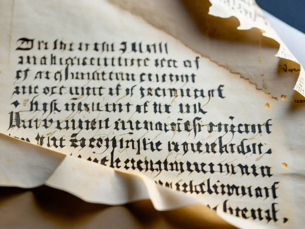 Manuscrito griego antiguo: Detalles en Pergamino Detalle de manuscrito griego antiguo con influencia de los Presocráticos en la ciencia moderna