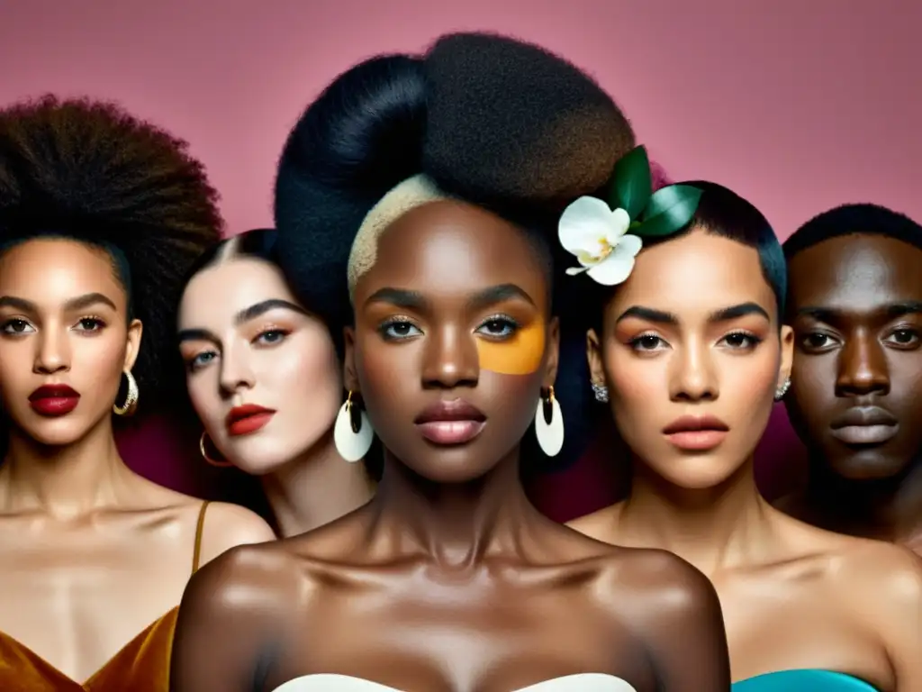 Diversidad y confianza en la estética contemporánea: una imagen vibrante desafiando la definición de belleza tradicional