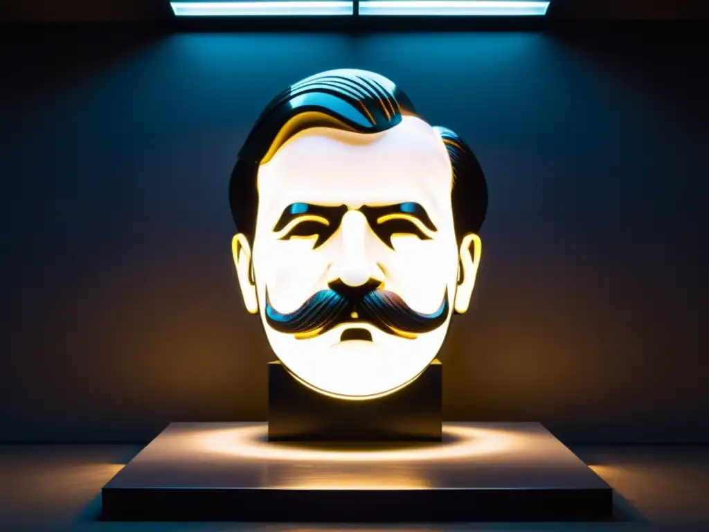 Escultura contemporánea de bigote de Nietzsche, interpretaciones modernas 'Así habló Zaratustra' Nietzsche