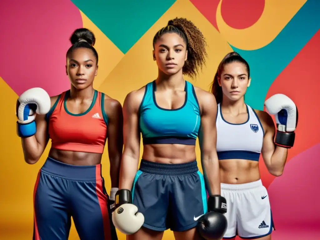 Un grupo de atletas femeninas diversas, empoderadas y seguras, desafiando estereotipos con determinación y pasión en el deporte