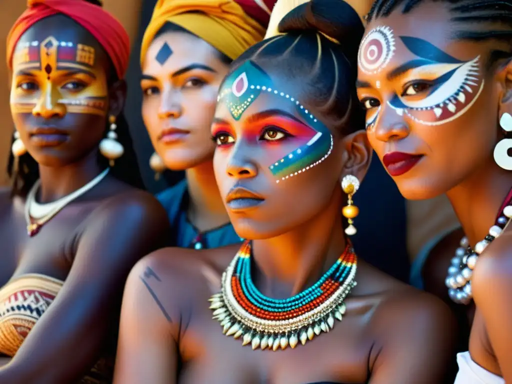 Un grupo diverso participa en una representación ceremonial de identidad postcolonial