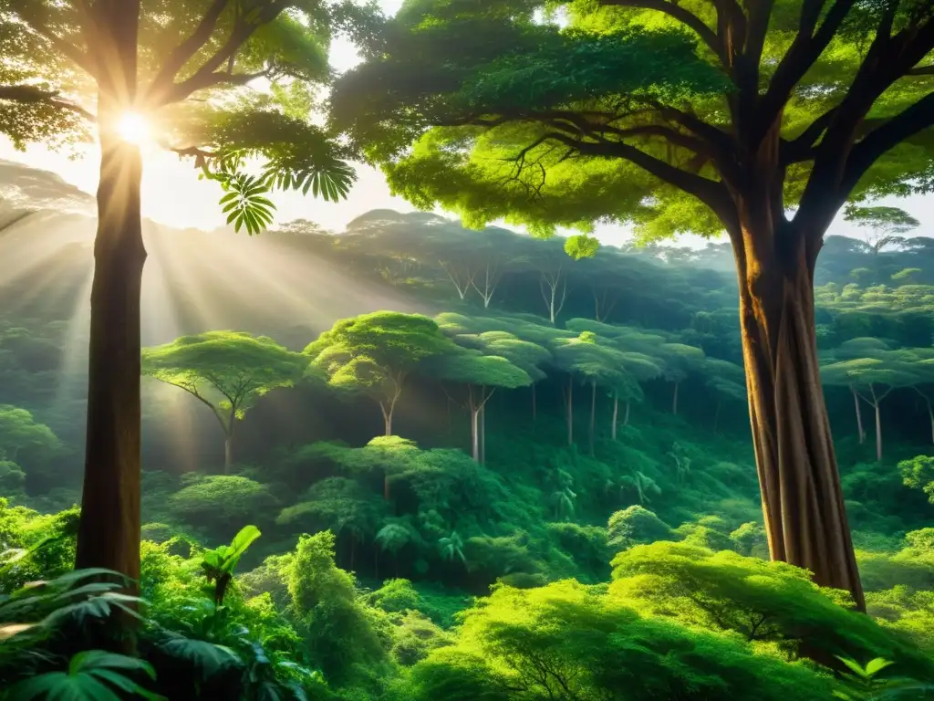 La imagen muestra un bosque exuberante en África subsahariana, invita a la meditación y contemplación en filosofía subsahariana
