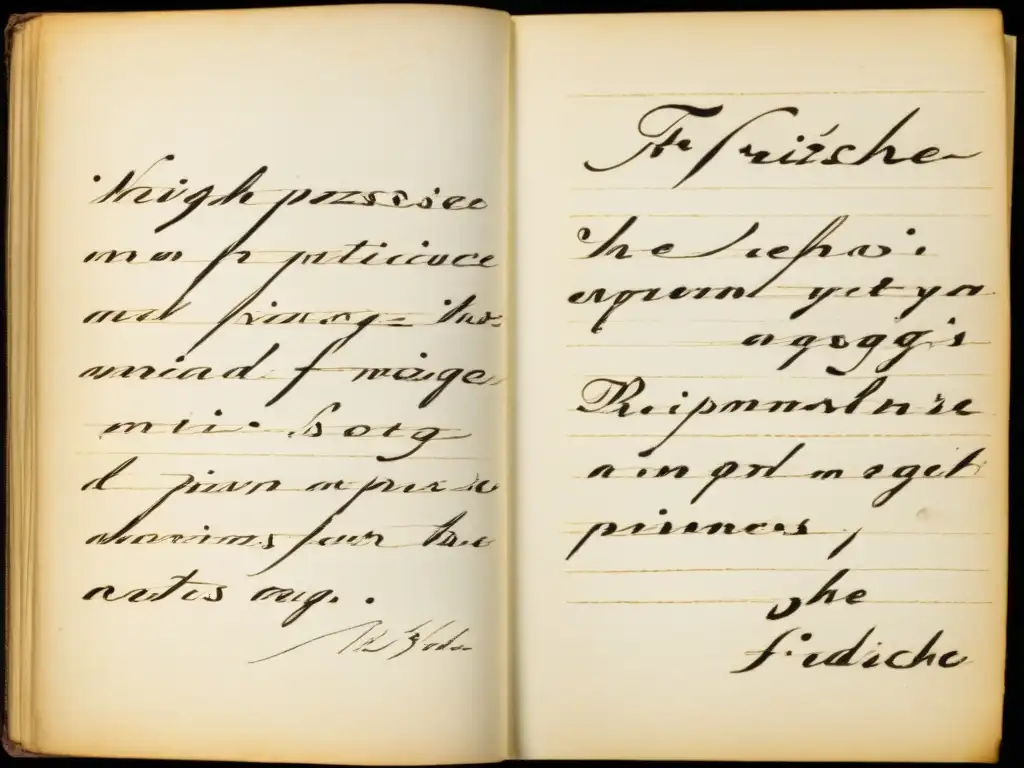 Imagen detallada de las notas manuscritas de Friedrich Nietzsche, mostrando su estilo de escritura intenso y meticuloso