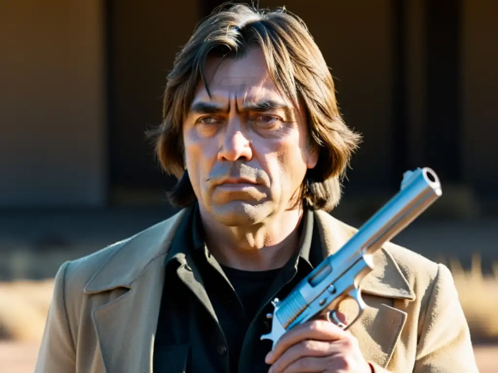 En la imagen, Anton Chigurh, del film 'No Country for Old Men', se encuentra en un paisaje desolado y árido