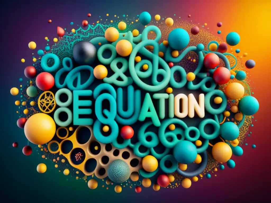 Imagen impactante: ecuación matemática caótica con patrones y colores, simbolizando la importancia de la contradicción en matemáticas