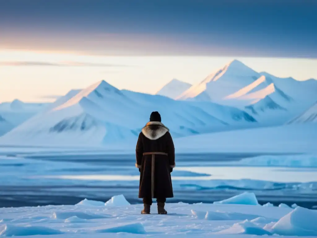 Una imagen impresionante que captura la soledad y resistencia en las filosofías de la vida ártica