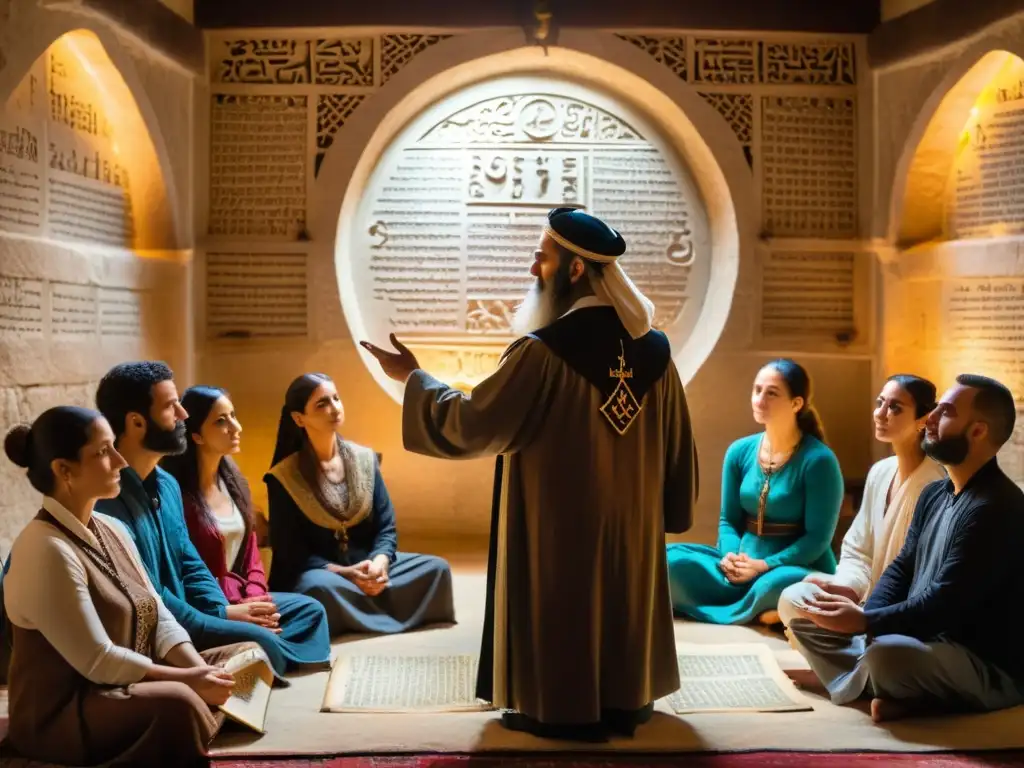 Un maestro imparte sabiduría ancestral a sus estudiantes en una sesión de estudio kabbalístico en Israel