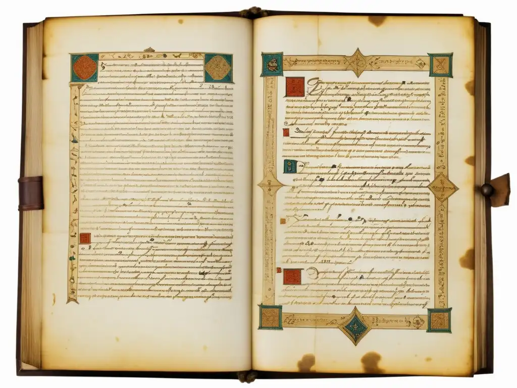 Manuscrito vintage con notas manuscritas de los Principios aristotélicos estrategia ganadora, que emanan sabiduría y profundidad histórica