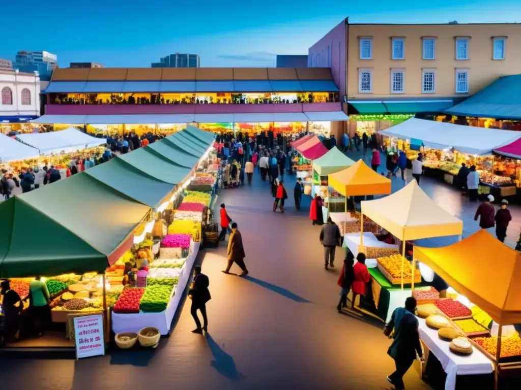 Mercado callejero multicultural con diversidad étnica y justicia social reconocimiento cultural