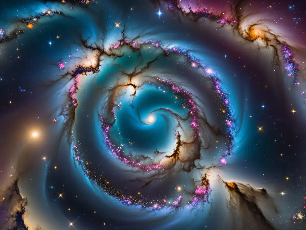 Multiversos y filosofía de la ciencia: Galaxias danzantes en un cosmos vibrante y colorido