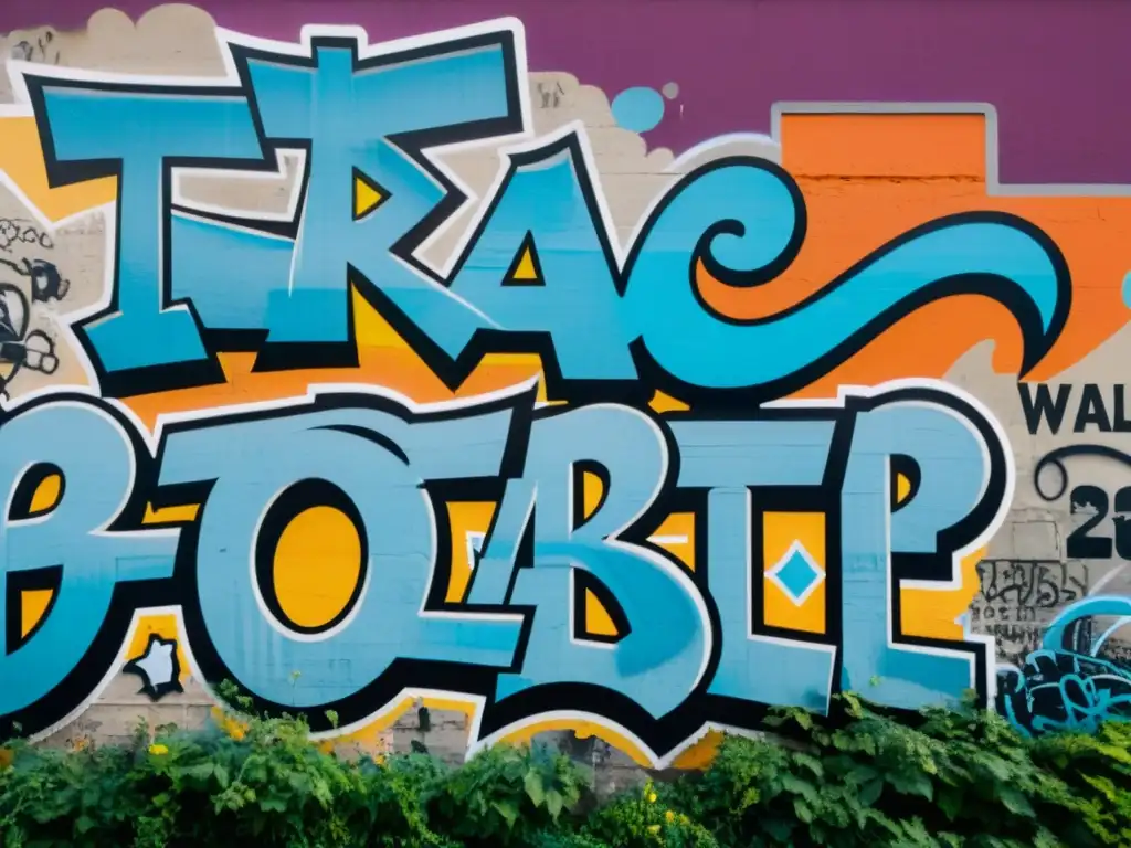 Un muro urbano con grafitis que representan la paradoja de la filosofía postmoderna y la tolerancia, reflejando la complejidad cultural