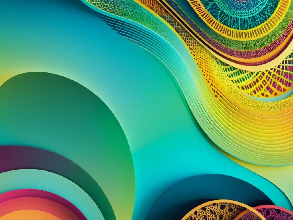 Obra de arte digital creada por IA, reflejando la complejidad y evolución del arte generado por IA