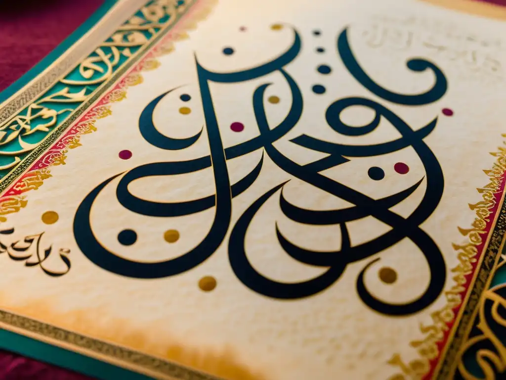 Una obra maestra de caligrafía árabe antigua que evoca la sabiduría y la tradición de la Filosofía del lenguaje en el Islam