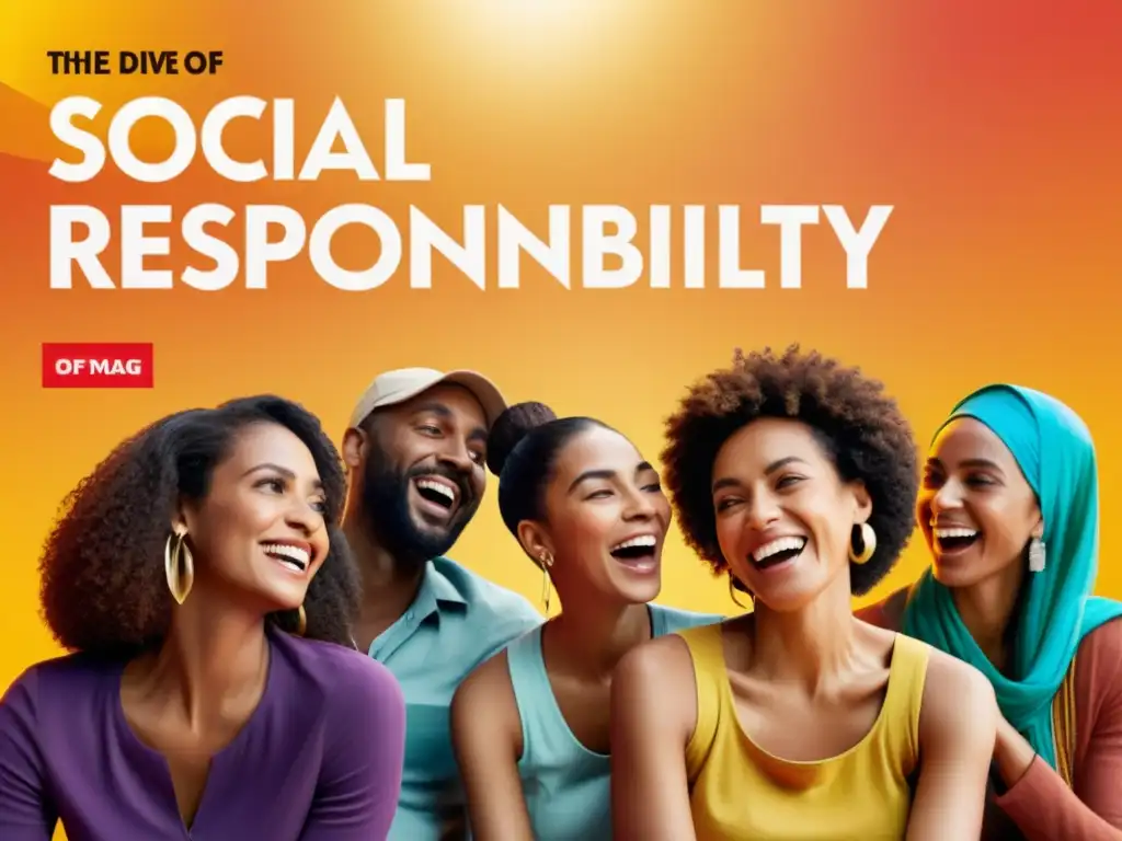 Personas diversas interactúan con un anuncio de responsabilidad social, mostrando emociones auténticas