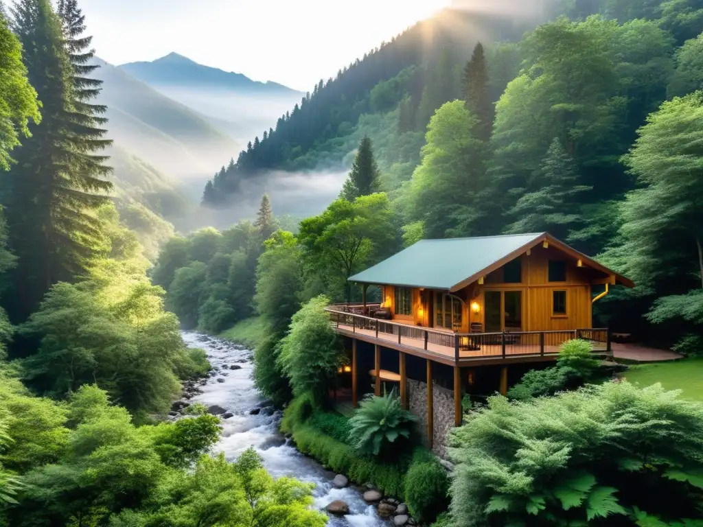 Retiro filosófico para cambiar perspectiva en acogedora cabaña entre montañas, río y naturaleza exuberante