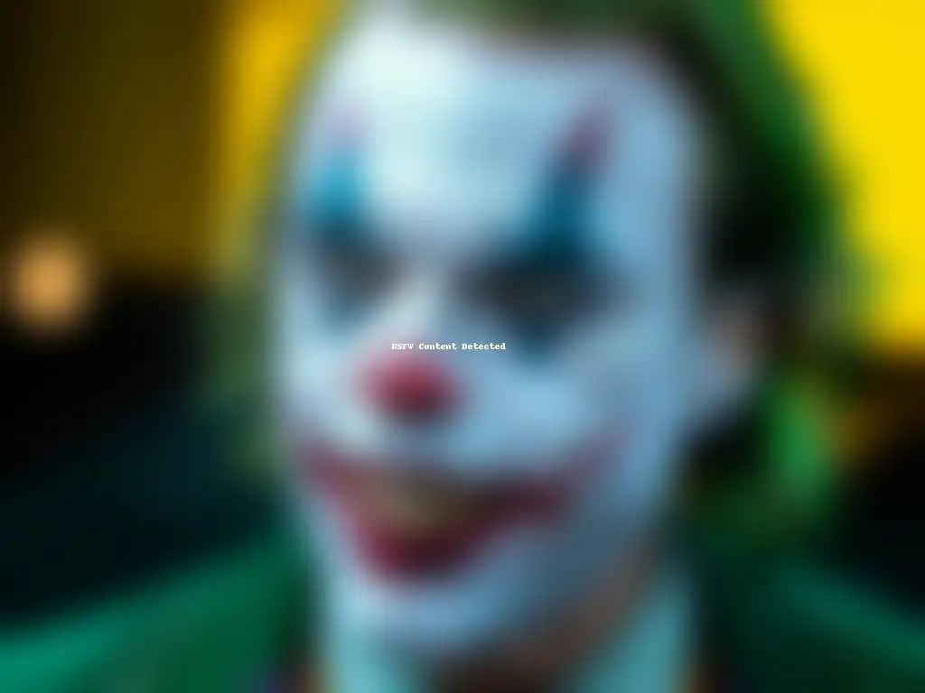 El rostro del Joker, con su maquillaje icónico y expresión maníaca