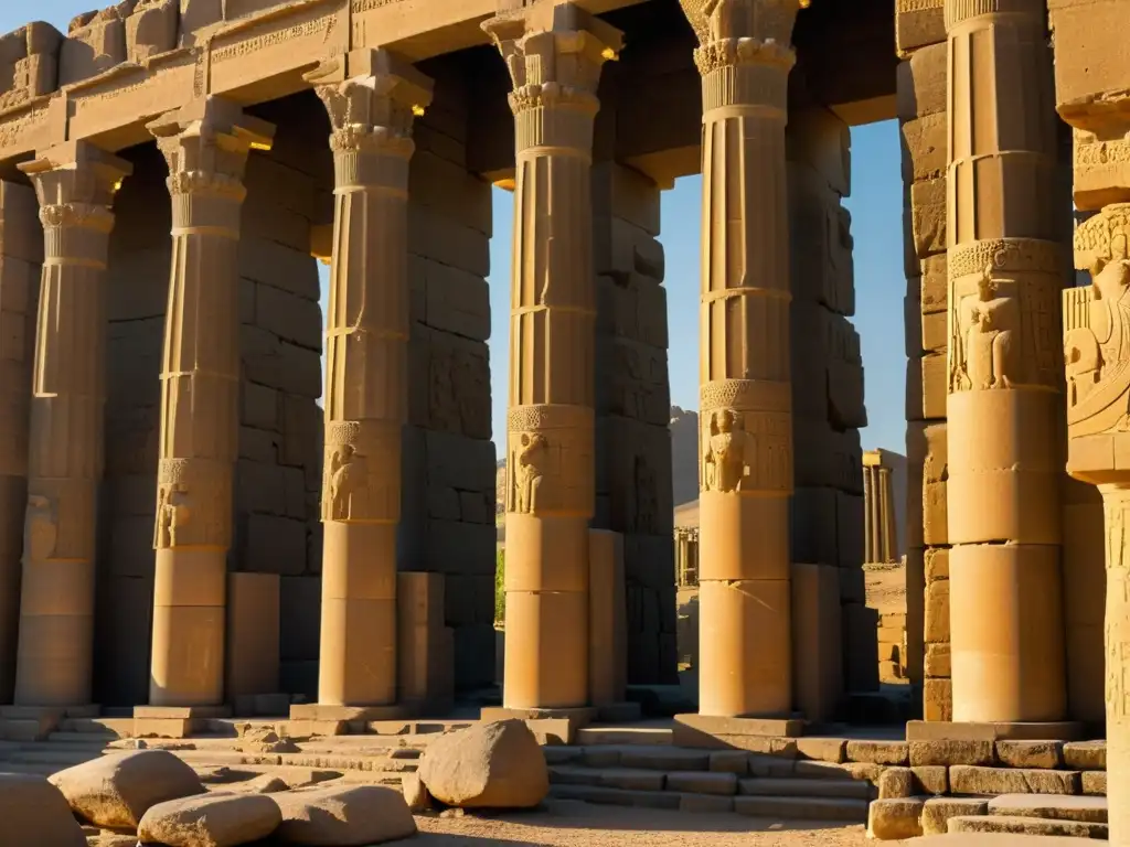 Ruinas antiguas de Persepolis iluminadas por el cálido atardecer, revelando la filosofía milenaria de Zarathustra