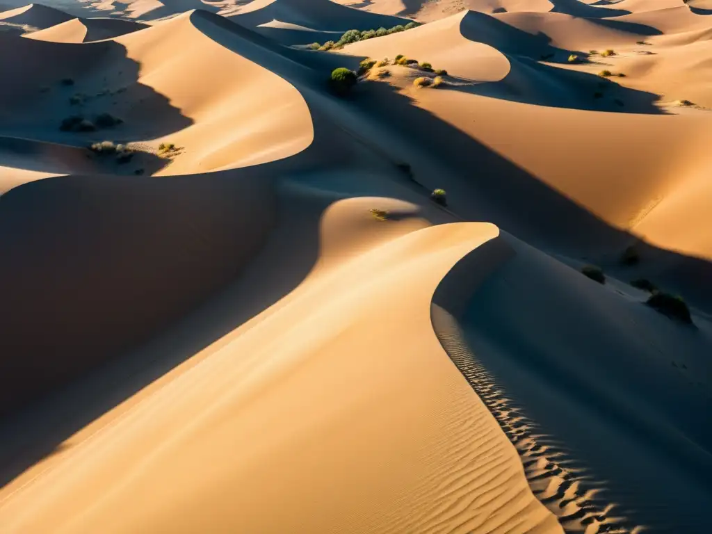 La sabiduría de las dunas: una exploración de la filosofía amazigh en el vasto desierto, donde la luz y la sombra crean un patrón hipnótico