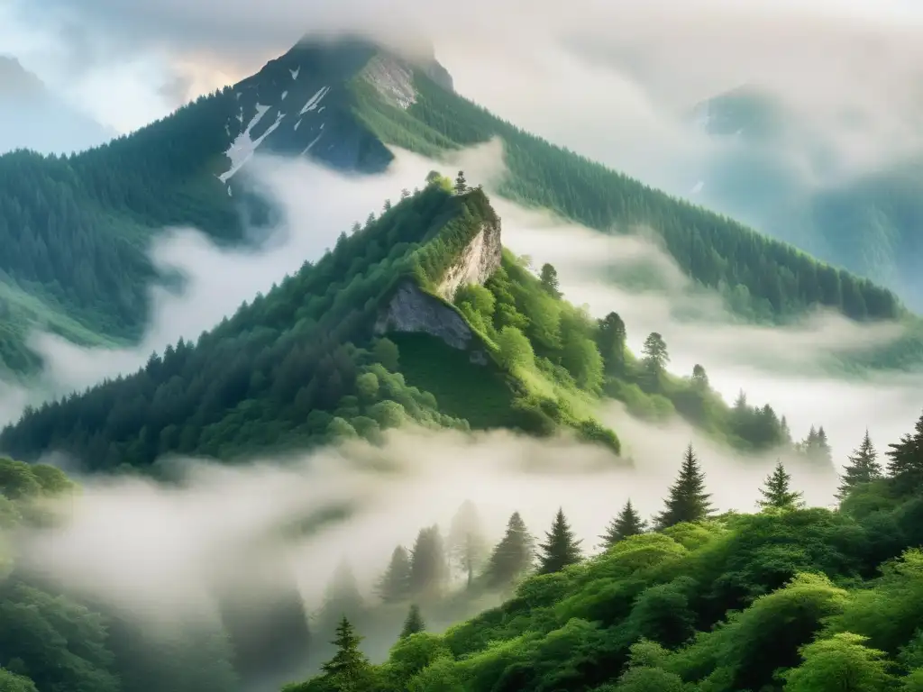Tres Tesoros Taoísmo explicados: montaña neblinosa y bosque tranquilo, armonía natural y serenidad