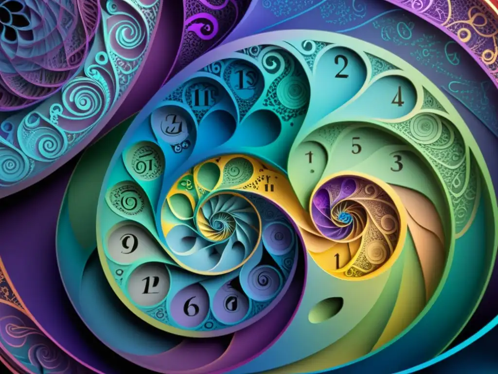Un torbellino caótico de ecuaciones matemáticas y formas geométricas se entrelazan en una intrincada y colorida representación