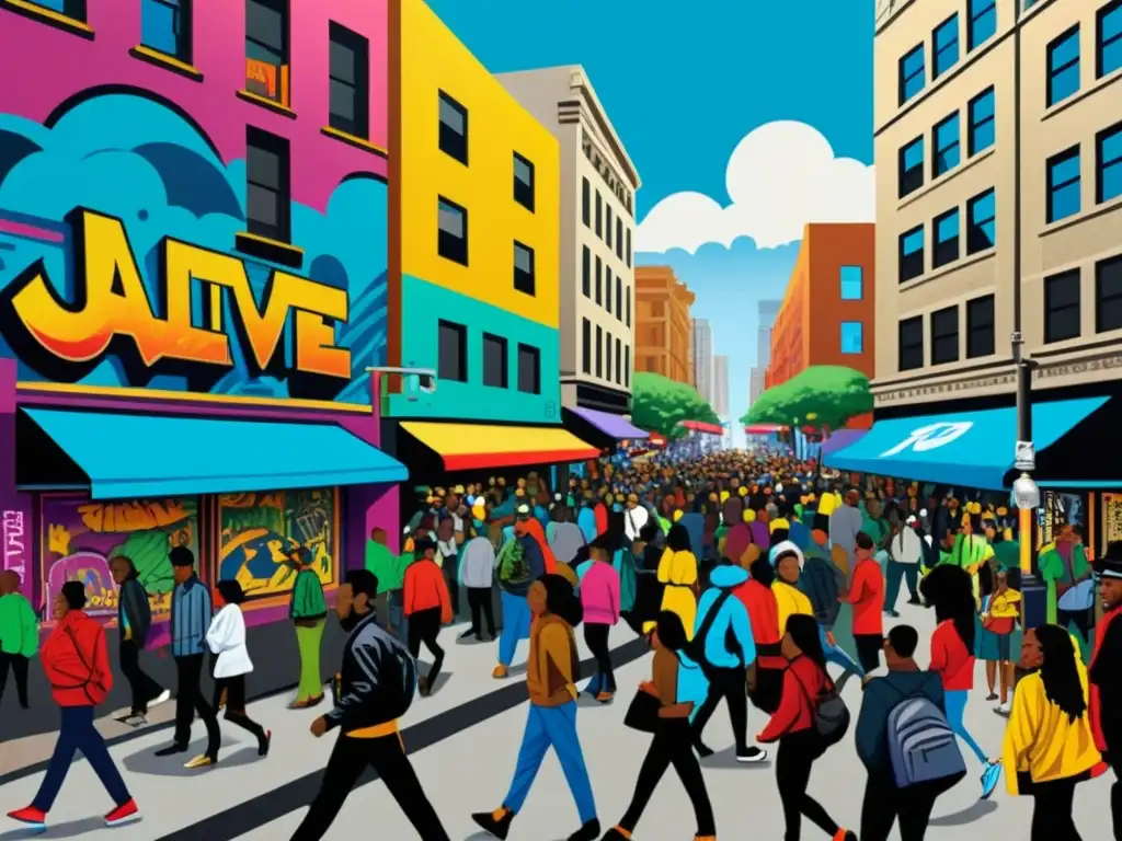 Arte callejero vibrante y rebelde en la ciudad Vibrante ciudad llena de expresiones artísticas anarquismo libertad en murales y grafitis, con mucha energía y diversidad