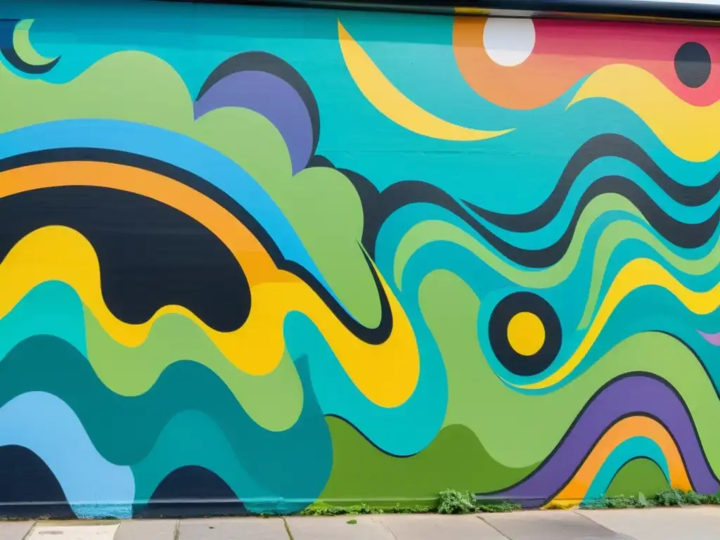 Vibrante mural callejero captura la esencia del arte postmoderno: influencias y significados en la ciudad bulliciosa