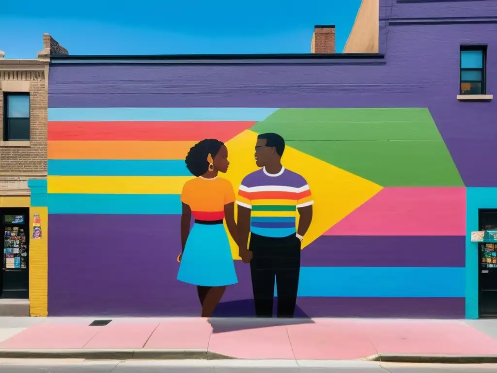 Vibrante mural callejero celebra la estética Queer con colores vivos y representaciones inclusivas de la comunidad LGBTQ+