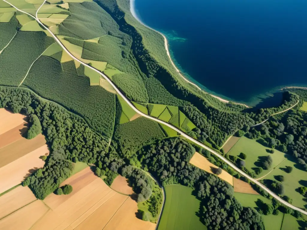 Vista aérea de una región fronteriza en disputa, mostrando detalles del paisaje y asentamientos humanos